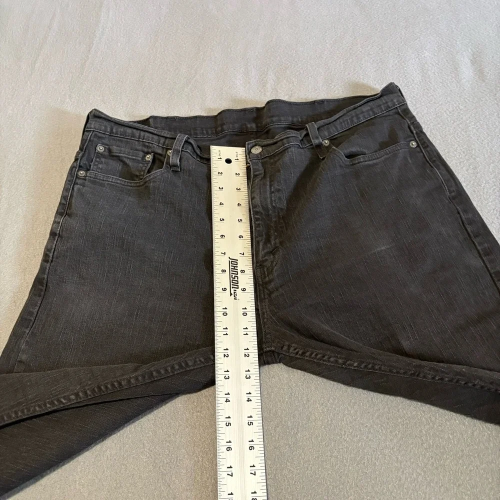 Levi's 569 Jeans Mens Fits 40x28 Black Denim Straight Leg Baggy Workwear Cotton